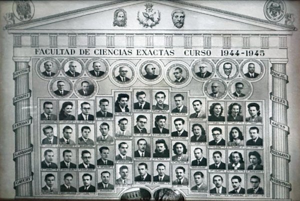 Orla Facultad Ciencias Exactas curso 1944-1945 con muceta y cordón seda artesanal - Sastrería Barragán